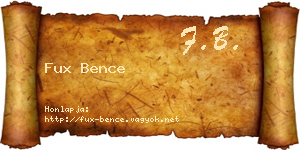 Fux Bence névjegykártya